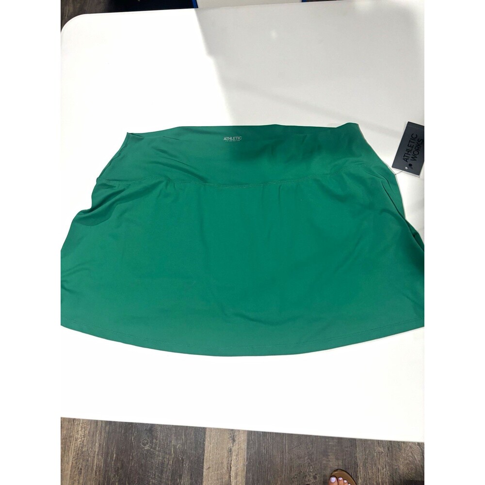 Athletic Works Women's Green Pull-On Athletic Skort Plus 4XL Elastic Waist
